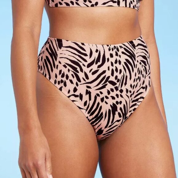 SHADE & SHORE tiger high waist cheeky bikini NWT - Picture 1 of 8